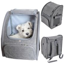 Sac de transport pour animaux, sac à dos de transport - gris