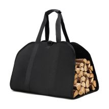 Sac de Transport pour Bois de Chauffage, Toile Sac à Bûche Cheminée, Sac Transport Buches Résistant à Eau, Accessoires de Cheminée Pliables, Idéal