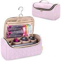 Serbia - Sac de voyage compatible avec Dyson Airwrap Styler Complete, étui de rangement de voyage portable pour Airwrap Styler et accessoires, rose
