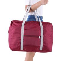 Treetalk - Sac de voyage pliable, sac à bandoulière, sac à bagages extra large pour femme (bordeaux) (couleur de la sangle aléatoire)