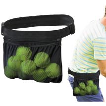 Sac d'entraînement de tennis à la taille, tennis de table, balle de golf, sac de rangement portable, sac de ramassage de balle de tennis