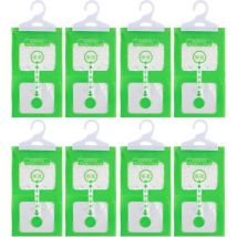 Sac déshumidificateur Armoire, Sachets de 8 x 100g, Sac déshumidification Suspendu Anti-Moisissure, Effaces Moisture Set, Sachet anti-humidité pour
