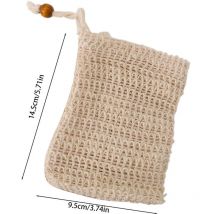 Feiyue - Sac en filet moussant en coton et lin, sac à savon pur, naturel et sain