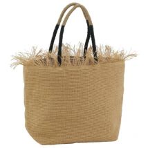 Aubry Gaspard - Sac en jute naturel et corde avec franges