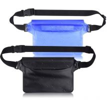Sac étanche Etui Pochette Imperméable avec Sangle Réglable, Protéger Téléphone/Argent/Carte/Clé, Idéal pour Natation, Rafting, Kayak, Canotage,