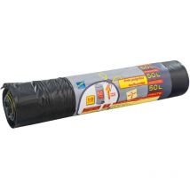 Sac haut poubelle 50l ruban coulissant