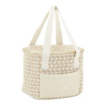Sac lunch isotherme en jute Géométrique 20x15x15