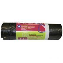 Sac poubelle à lien coulissant 30 l h 65 x l 50 cm - 21 microns