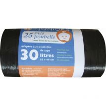 Sac poubelle à liens traditionnel 30 25 ep 21 μm