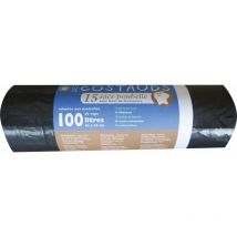 Sac poubelle à liens traditionnel 100 15 ep 25 μm