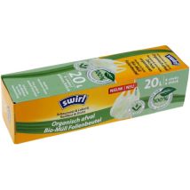 Sacs poubelle bio Swirl – 20 L – 6 pièces – Résistants aux déchirures, biodégradables – Vert