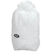 Sans Marque - Sac poubelle blanc 100 litres nf - Colis de 200 - Maxiburo
