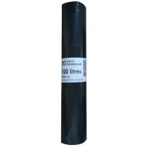 Sac poub 100LX20 noir 50 micron 50 mic 82X87 rouleaux Publi Embal POUB1620