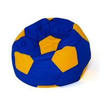 UNKNOWN GO GIFT Pouf, jaune, bleu, ballon de football Oxford (5905359294870)