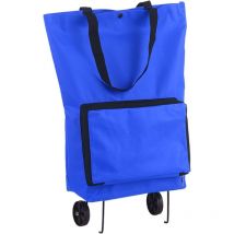 Galozzoit - Sac à provisions à roulettes, sac à roulettes pliable avec roulettes Panier pliable réutilisable Sacs d'épicerie pliables Sac de voyage