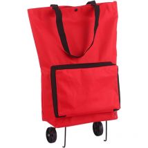 Galozzoit - Sac à provisions à roulettes, sac à roulettes pliable avec roulettes Panier pliable réutilisable Sacs d'épicerie pliables Sac de voyage