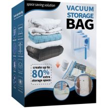 Jalleria - Sac Sous Vide Vetement Aspirateur 2 Pièces 80x60cm 、2 Pièces5070cm、1Pièces10080cm,avec pompe manuelle sac sous vide vetement Housse de