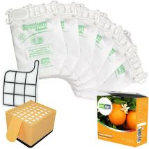 Bierre Store - Sacchetti folletto vk 135-136 6 pz + granuli profumati fiori di arancia+ filtri compatibili