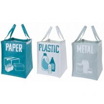 SET DI 3 SACCHI PER SPAZZATURA RIUTILIZZABILE SPECIALE PER CAMPEGGIO - 30x30x39cm