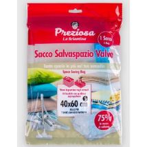 Sacchi salvaspazio sottovuoto 45 x 60 cm – Riduzione ingombro fino al 75% – Compatibile con aspirapolvere – La Briantina