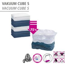 Wenko - Custodia sottovuoto, Cube s, risparmia il 75% dello spazio, protegge i vestiti e la biancheria da casa dall'umidità e dalle tarme,