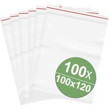 Sachet à fermeture pression sans bande d'inscription (l x h) 100 mm x 120 mm transparent Polyéthylène C478232