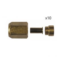 Serto - Sachet de 10 Raccords Laiton 3/8' Épaisseur 0,8mm - 416.2384.095