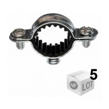RAM - Sachet de 5 colliers simple isophonique métallique pour tube Ø26