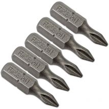 Jeu 5 embouts de vissage court 25 mm pour visseuse - empreinte cruciforme ph1