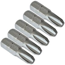Jeu 5 embouts de vissage court 25 mm pour visseuse - empreinte cruciforme ph3