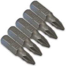Jeu 5 embouts de vissage court 25 mm pour visseuse - empreinte cruciforme pz1
