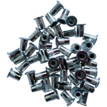 Sachet de 50 inserts filetes acier galvanise de m4