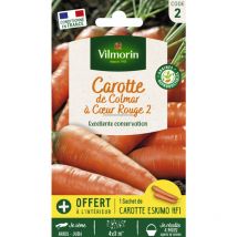 Vilmorin - Carotte de Colmar à Cœur Rouge 2 + échantillon Eskimo HF1