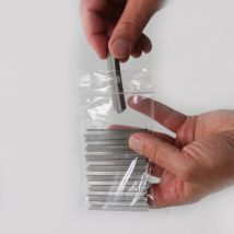 Lot de 100 Sachets plastiques à fermeture zip 80x120mm standard 50μ