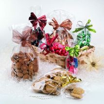Sachets Transparentes pour les Aliments,Sac à biscuits, sac à biscuits, sac cadeau,100 pièces(1624cm)