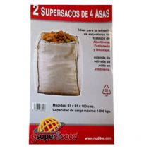 Sac à débris en raphia Super Sack 4 anses 1000 kg 90x90x90 (2 unités)