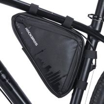 Sacoche de vélo étanche fixée au cadre avec Velcro, noir