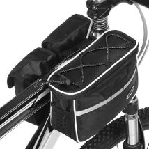 Sacoche de vélo pour tube supérieur avec housse de pluie, sacoche étanche pour cadre avant de vélo de montagne