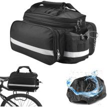 Sacoche Velo Porte Bagage Arriere Sac de Cadre Velo 3 en 1 25L Étanche Sacoche Vélo avec Couvercle de Pluie Sac Velo Electrique Arrière pour Vélo/VTT