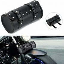 Trimec - Sacoche Moto Universelle Cuir Noir - Étanche ou Résistante à la Chaleur (8,27 x 3,94 x 3,94 pouces).