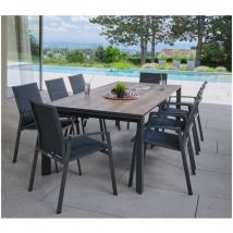 Sacramentinea - Ensemble table et chaises de jardin - 8 places