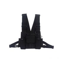 Ersandy - Sacs à bandoulière Sacoche Poitrine Hip Hop Streetwear Hommes Sacs de Taille Fonctionnelle Poches réglables Gilet