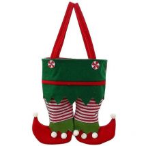 Fei Yu - Sacs à bonbons elfes de Noël en velours pour pantalons de Père Noël Décoration de fête