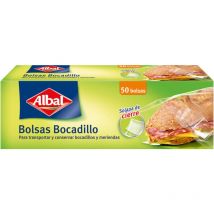 Sacs à Collation Albal 50 Pcs - Volet de Fermeture - 17x24 cm