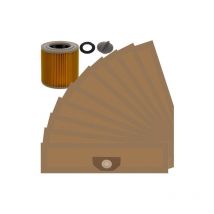 Sacs d'aspirateur - 10 pcs + filtre Malatec 22580