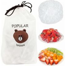 Sacs de Conservation Frais 100 Pièces - Couvercles de Bols Réutilisables Élastiqués, Sac de Conservation Nourriture Réutilisables Prévenir Les Fuites