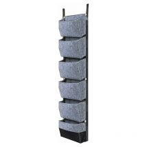 Dhklfa - Sacs De Plantation Suspendus Avec 6 Poches Pots De Fleurs De Jardinage Verticaux Jardiniere Mur Suspendu Sacs De Plantation 42 x 12 Pouces,