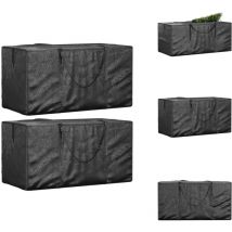 Sacs de rangement pour sapin de Noël 2 pcs noir polyéthylène - Sac De Rangement Sapin De Noël - Housse Sapin De Noël - Protection Sapin De Noël