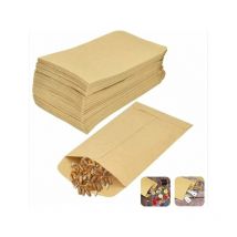 Sacs en Papier Kraft Marron 10 x 6 cm Sac Alimentaire Pochette Kraft Graines Sachet Recyclable Sac en Kraft Papier Vintage pour Semences Bonbons