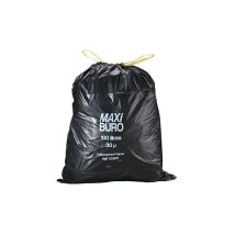 Sacs Poubelle 100 Litres Liens Coulissants Maxiburo - Carton De 200